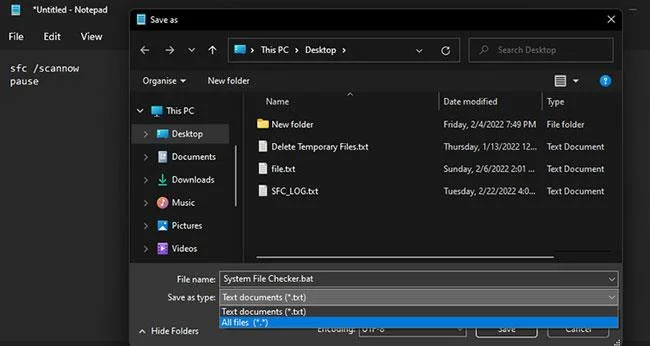 Hoe u een SFC-snelkoppeling instelt op Windows 11