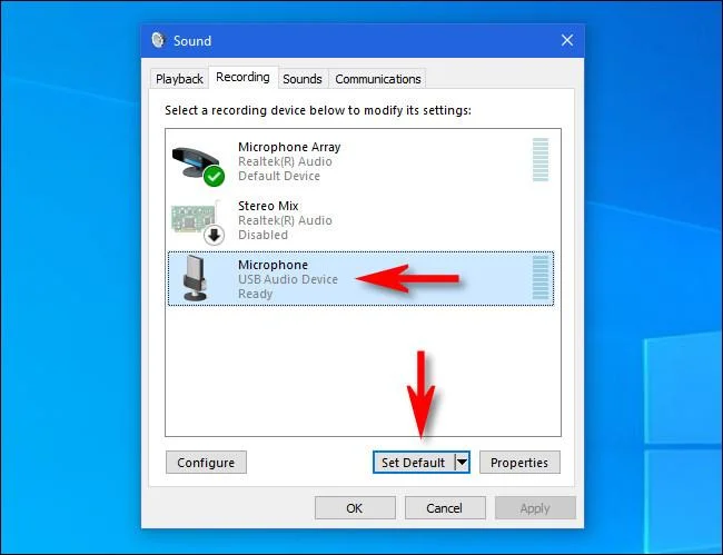 Windows 10'da varsayılan mikrofon nasıl seçilir