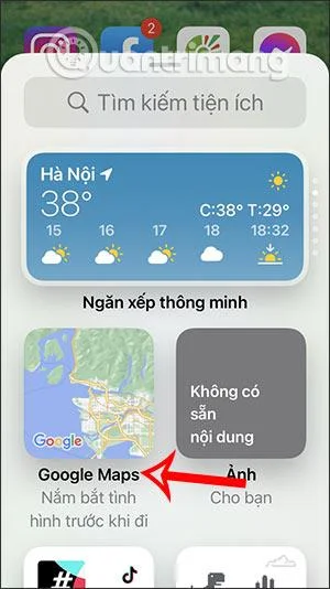 Bagaimana untuk menambah widget Peta Google pada skrin iPhone