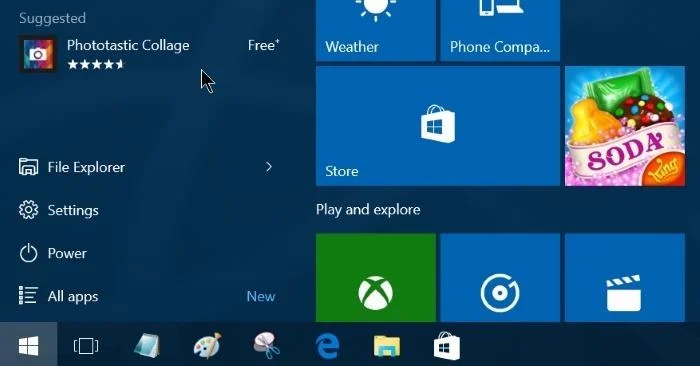 Bagaimana untuk mematikan cadangan muat turun aplikasi pada Menu Mula Windows 10?