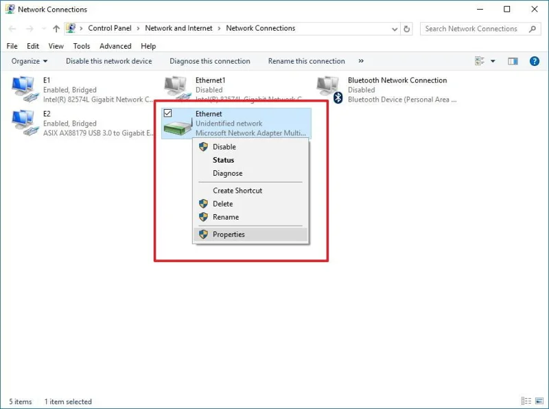 Arahan untuk menyediakan dan mengurus Network Bridge pada Windows 10