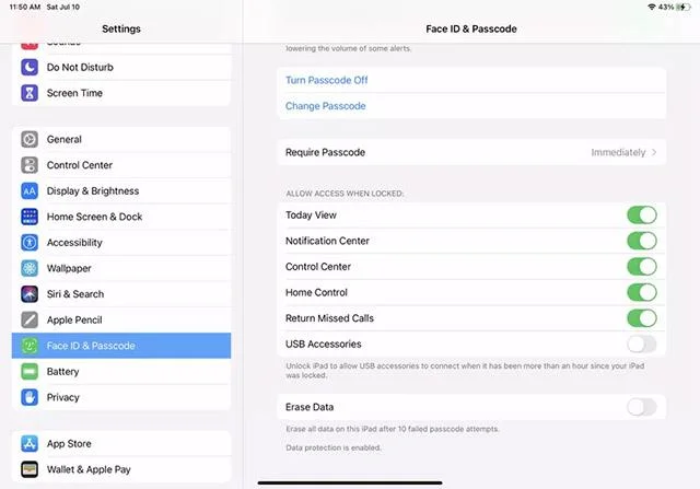 データを保護するためにiPadを暗号化する手順