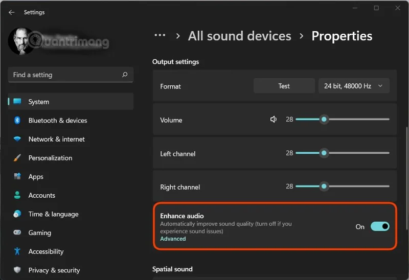 Hoe u Audio verbeteren inschakelt om de geluidskwaliteit op Windows 11 te verbeteren
