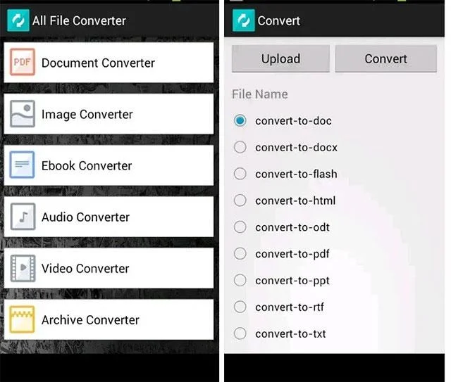 Aplikasi penukaran fail terbaik pada Android