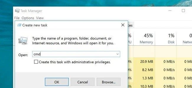 12 cara mudah untuk membuka CMD - Command Prompt pada Windows 10