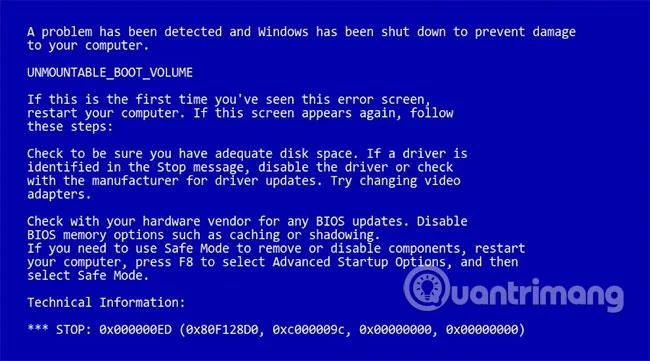 Windows'ta UNMOUNTABLE_BOOT_VOLUME hatasını düzeltin