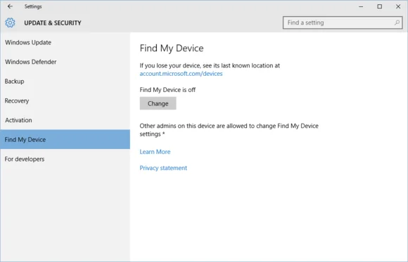 Bagaimana untuk membolehkan ciri Cari Peranti Saya untuk mencari komputer Windows 10 yang hilang?