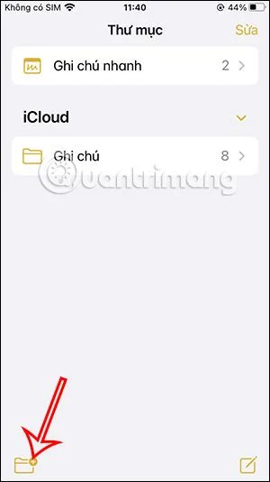 Cara menggunakan folder pintar dalam Nota iPhone