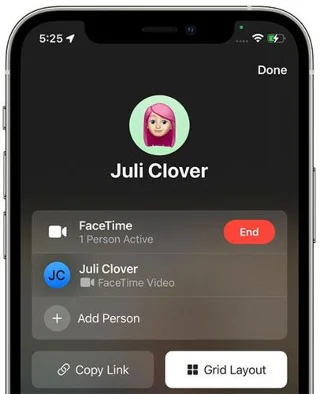 Ciri baharu dalam FaceTime pada iOS 15