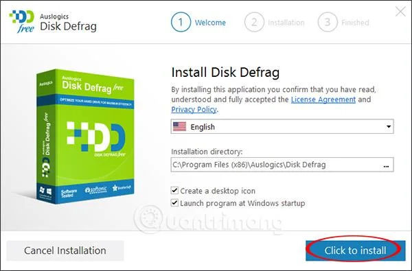 Cara menggunakan Auslogics Disk Defrag untuk menyahpecah cakera keras