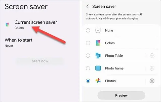 Cara menggunakan Google Photos sebagai penyelamat skrin pada Android