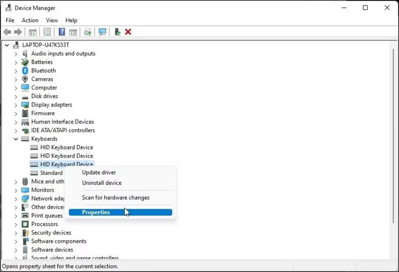 วิธีปิดการใช้งานคีย์บอร์ดแล็ปท็อปในตัวใน Windows