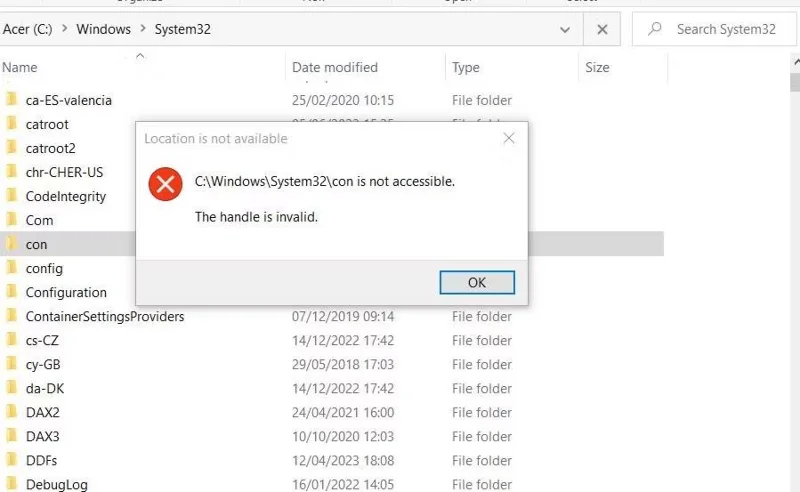 Windows 10'da silinemeyen klasörler veya dosyalar nasıl oluşturulur?
