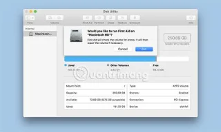 Baiki pemacu keras Mac dengan ciri Pertolongan Cemas Utiliti Cakera