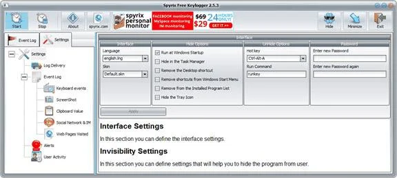 Top 10 perisian Keylogger percuma terbaik untuk Windows