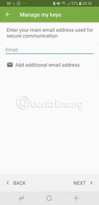Cara menghantar e-mel yang disulitkan pada Android menggunakan OpenKeychain