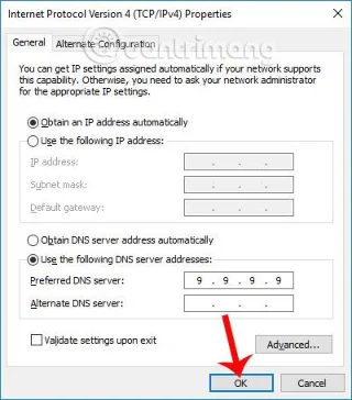 Cara menukar DNS Quad9 untuk menyekat domain berniat jahat