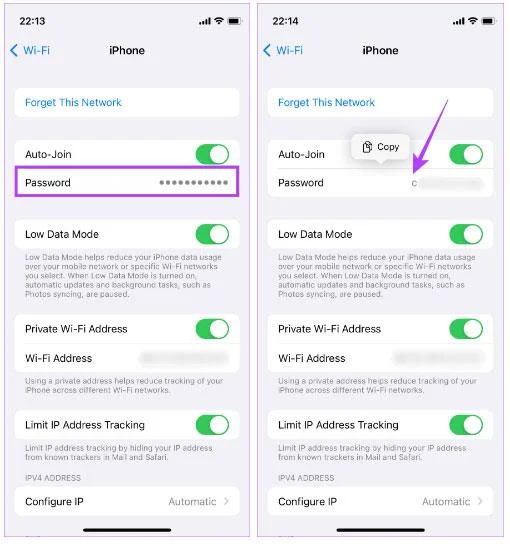 Condividi la password WiFi tra iPhone e Android