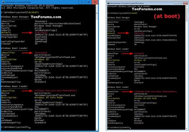 Windows 10'da F8 Gelişmiş Önyükleme Seçenekleri nasıl devre dışı bırakılır / etkinleştirilir