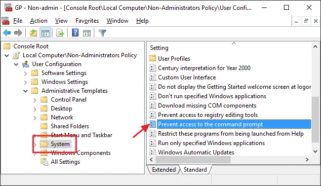 Arahan untuk melumpuhkan arahan Run dan Command Prompt pada Windows