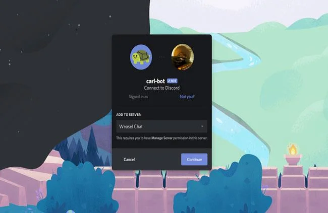 Bagaimana untuk menambah bot ke pelayan Discord