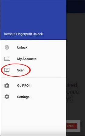 Arahan untuk membuka kunci komputer Windows dengan cap jari pada telefon Android