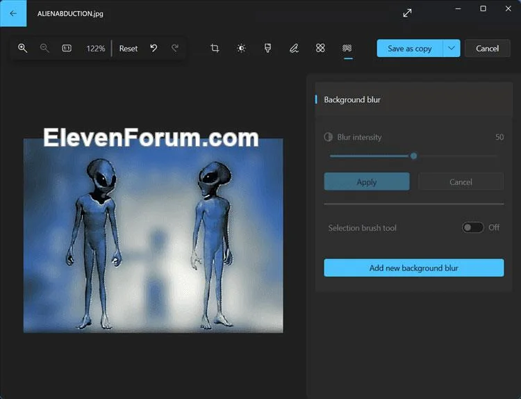 Hoe u de afbeeldingsachtergrond kunt vervagen in de Foto's Windows 11-app