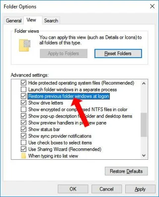 Windows 10'un klasörleri ve uygulamaları otomatik olarak yeniden açması nasıl önlenir