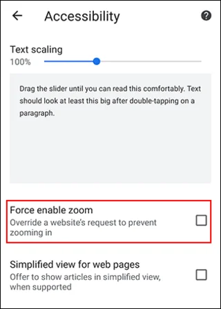 Cómo aumentar el tamaño de fuente para sitios web en Android