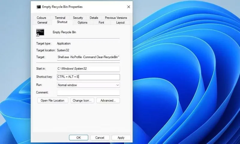 Cara membuat pintasan untuk membersihkan Tong Kitar Semula pada Windows 10/11