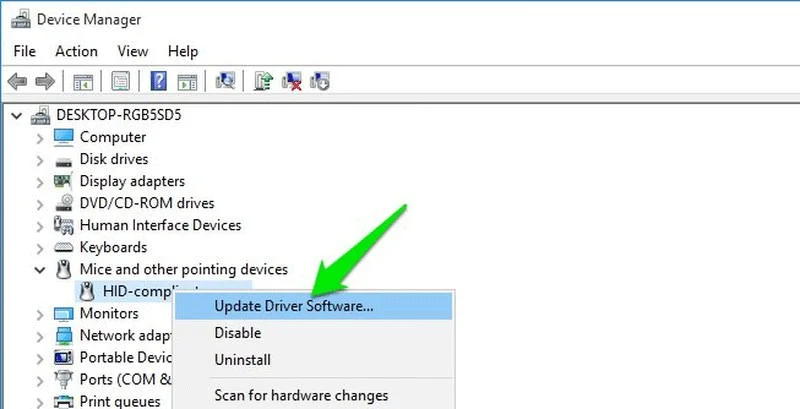 Bagaimana untuk menyelesaikan masalah klik tetikus kiri pada Windows