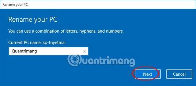 Arahan untuk menukar Nama PC, menamakan semula komputer untuk Windows 10
