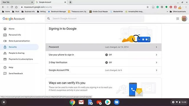 Wachtwoord wijzigen op Chromebook