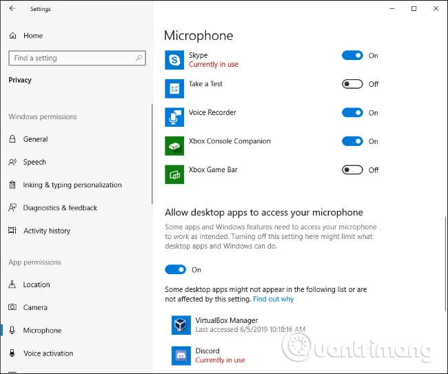 Comment voir les applications utilisant le microphone sur Windows 10