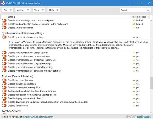 Alat ini akan membantu anda mengawal privasi secara menyeluruh pada Windows 10