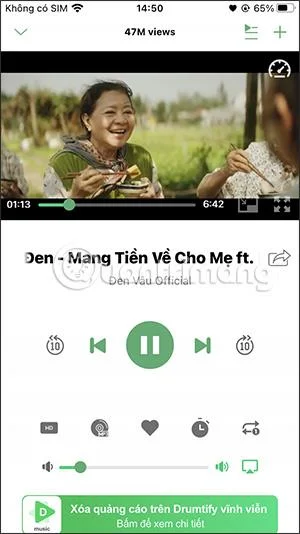 Drumtify を使用して iPhone の画面がオフのときに YouTube 音楽を聴く方法