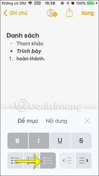 Cara memformat nota Nota pada iPhone/iPad dan Mac
