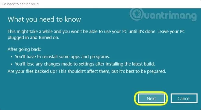 Windows 11からWindows 10に戻す方法