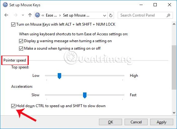 Configurer les Touches de la souris
