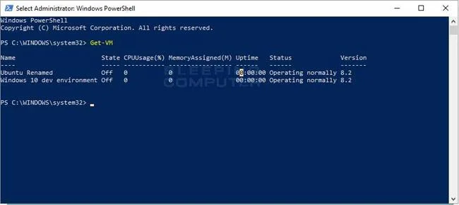 PowerShell ve Hyper-V Manager'ı kullanarak Hyper-V sanal makinesini yeniden adlandırma
