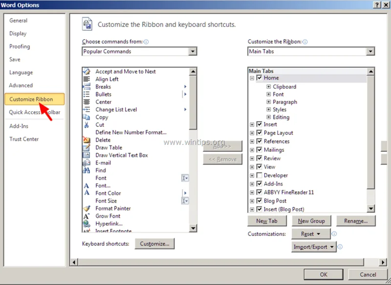 Correction de la commande Copier Coller ne fonctionnant pas sur Word, Excel (2007, 2010)