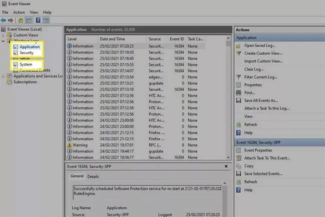 Cara menggunakan Event Viewer dalam Windows 10