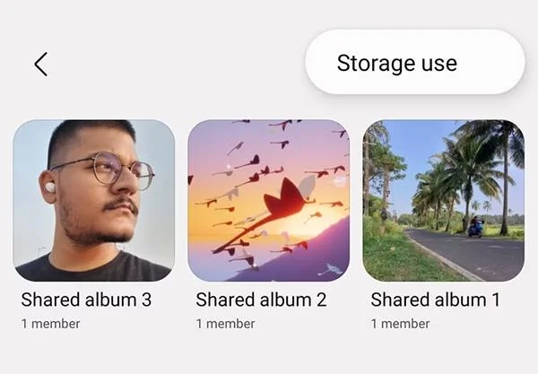 Gestione degli album condivisi