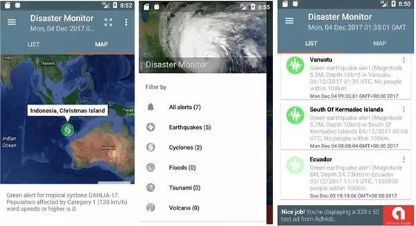 Aplikasi amaran bencana alam terbaik pada telefon