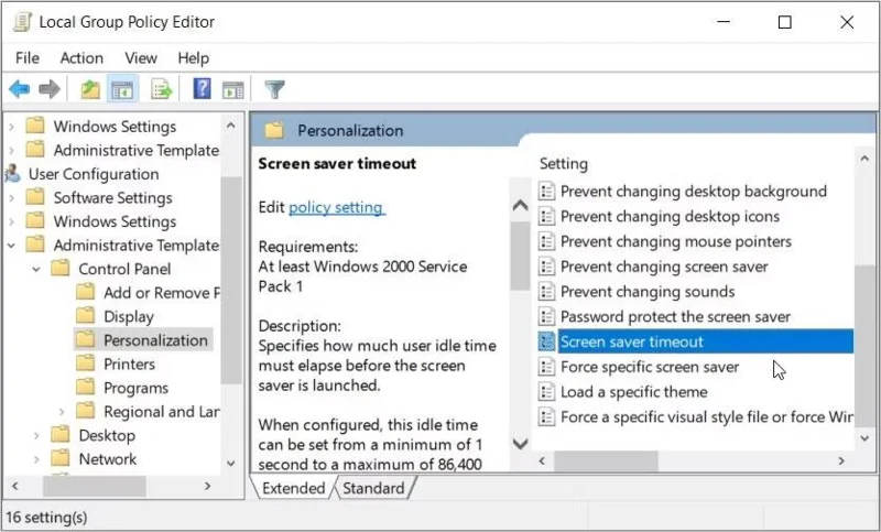 如何更改 Windows 上的鎖定螢幕和螢幕保護程式逾時設定