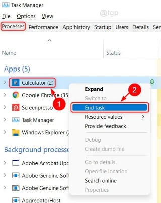 Cara untuk mematikan aplikasi beku pada Windows 11