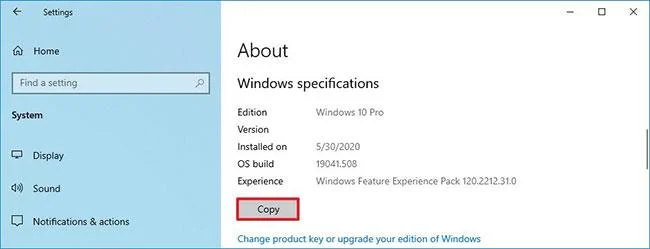 Windows 10 でハードウェア仕様をコピーして貼り付ける方法