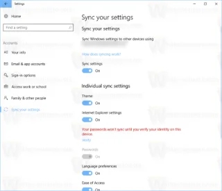 Windows 10un temaları cihazlar arasında senkronize etmesini önleyin