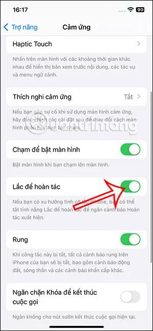 Como desligar o modo shake para desfazer no iPhone