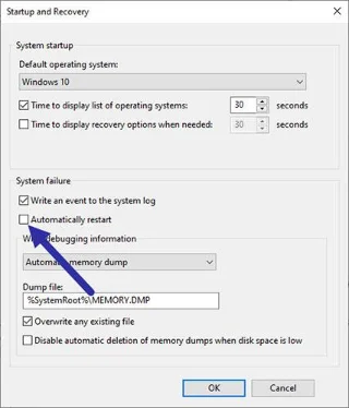 Windows 10'da bir BSOD hatasıyla karşılaşıldığında otomatik yeniden başlatma özelliği nasıl etkinleştirilir/devre dışı bırakılır